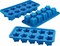 Star-Shaped Silicone Ice Cube Trays – Pack of 3, Easy-Release Molds for Whiskey, Cocktails, Jelly, and Crayons, Blue